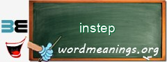 WordMeaning blackboard for instep